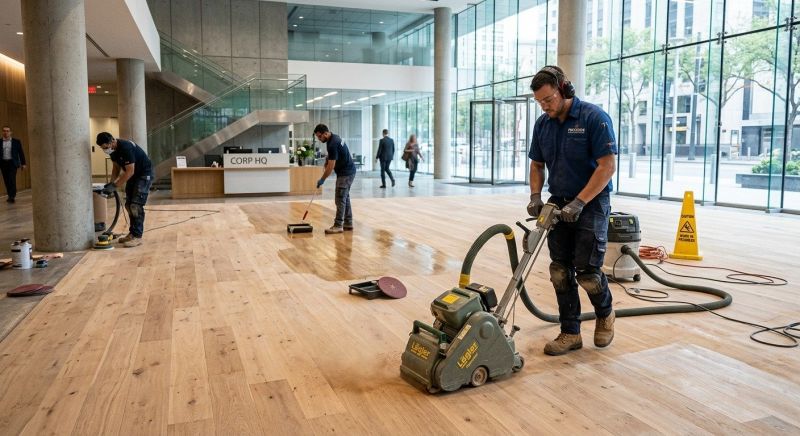 Our team working on Wood Floor Service projects in Mechanicsburg, PA