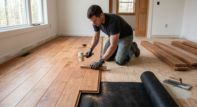 Cherry Floor Installation in Cumberland County, PA