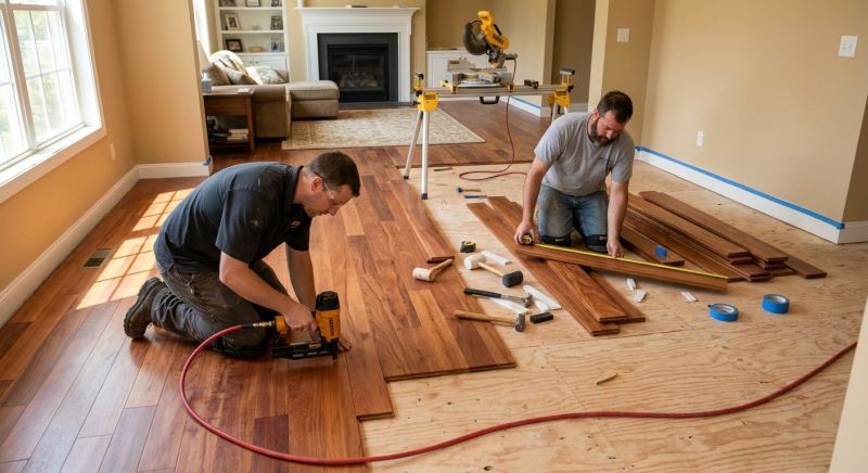 Cherry Floor Installation in Palmyra, PA