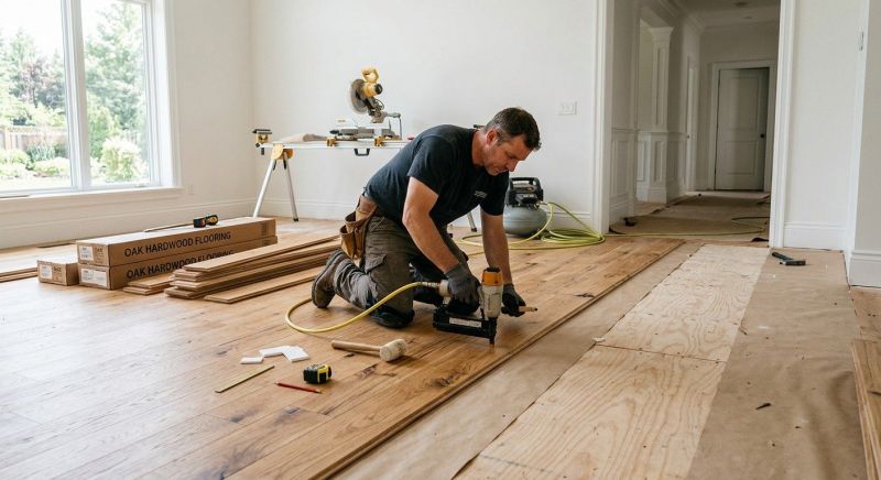 White Oak Floor Installation in Mechanicsburg, PA